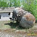 Разбитые машины на площадке АТП в городе Чернобыль