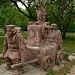 Детская игровая площадка с интересными скульптурными композициями в городе Москва