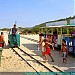 Fim da Linha do Comboio TransPraias na Costa da Caparica city