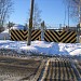 Заброшенный железнодорожный переезд в городе Москва