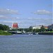 Устье реки Омь при впадении в реку Иртыш в городе Омск