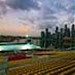 Marina Bay Floating Stadium in Republic of Singapore city