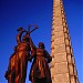 A statue of a worker, a peasant woman and a 