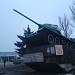 Memorial for tankmen (T-34-85 on postament) in Luhansk city