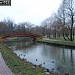 Пешеходный мост через реку Яузу в городе Москва