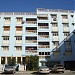 Blue building in Tirana city