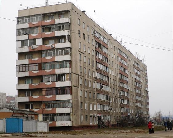 Советские панельные дома с лоджиями..