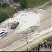 Water Main Break Floods Baltimore Street in Baltimore, Maryland city