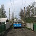 Троллейбусная линия в переулке в городе Доброполье