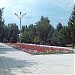 Avenue (allée) with flower beds