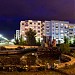 Blue building in Tirana city