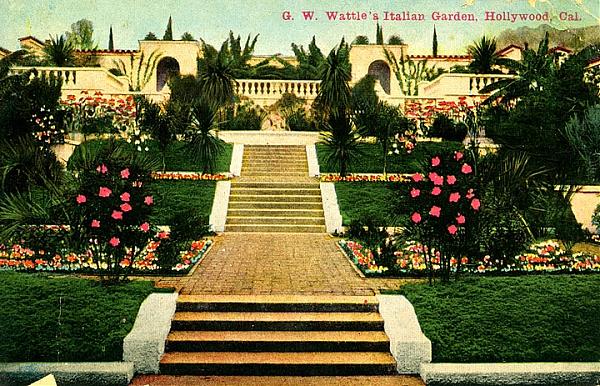 Wattles Mansion Formal Garden Circa1907 Los Angeles California