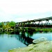 Пешеходный мост в городе Полярные Зори