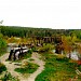 Пешеходный мост в городе Полярные Зори