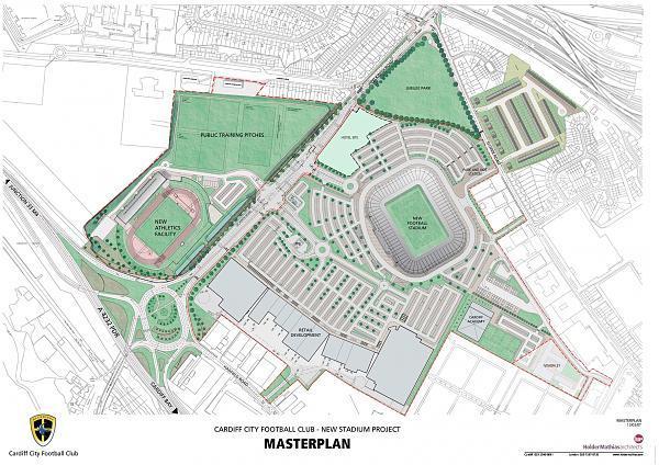 Cardiff City Stadium, home to Cardiff City, Wales - Football Ground Map