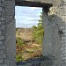 Ruins of school in Village Popioły