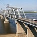 Road and railway bridge across Amur River