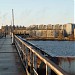 Пешеходный мост и трубопроводная эстакада в городе Архангельск