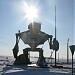 A robot near the TIS port in the city of Yuzhne