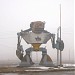 A robot near the TIS port in the city of Yuzhne