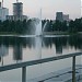 Фонтан на реке в городе Челябинск