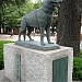 Statues honoring horses, dogs and carrier pigeons killed in war service in Tokyo city