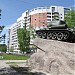 Preserved T-34-85 Tank as a monument in Khabarovsk city