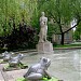 Korsós lány szökőkút in Dunaújváros city