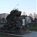 Демонтированный памятник советскому комдиву М. М. Богомолову в городе Ровно