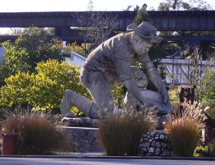 The California Gold Rush statue Auburn, California