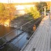 Пешеходный подвесной мост через р. Кавалеровку в городе Кавалерово