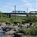 Железнодорожный мост через реку Нива в городе Полярные Зори
