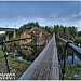 Висячий пешеходный мост через реку Каменку в городе Каменск-Уральский