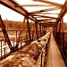 Пешеходный мост в городе Полярные Зори