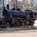 Steam locomotive Su215-80 as monument in Moscow city