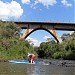 Ponte ferroviária sobre o Rio Pardo na Botucatu city