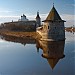 Confluence of rivers Velikaya and Pskova in Pskov city