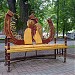 Аллея кованых авторских скамеек в городе Хмельницкий