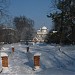 Пешеходный мост через  ручей Кедронский поток в городе Истра