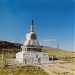 Buddhist stupa at entrance to Kyzyl in Kyzyl city