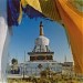 Buddhist stupa at entrance to Kyzyl in Kyzyl city