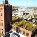 Old industrial building with water tower