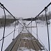 Висячий пешеходный мост через реку Исеть в городе Каменск-Уральский
