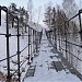 Висячий пешеходный мост через реку Каменку в городе Каменск-Уральский