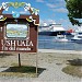 Plate end of the world in Ushuaia city