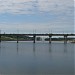 Московский мост через Чебоксарский залив (левое строение) в городе Чебоксары