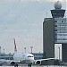 The control tower of Ferihegy Intl. Airport (BUD - LHBP) in Budapest city