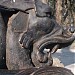 Dragon statue in front of the castle Kiscelli in Budapest city