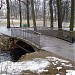 Footbridge across Mārupīte river in Riga city