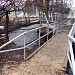 Footbridge across Mārupīte river in Riga city